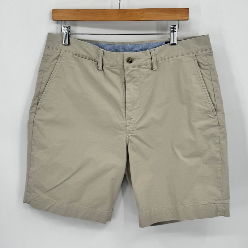 Polo Ralph Lauren Mens Classic Fit Stretch Chino‎ Shorts Khaki Size 34
